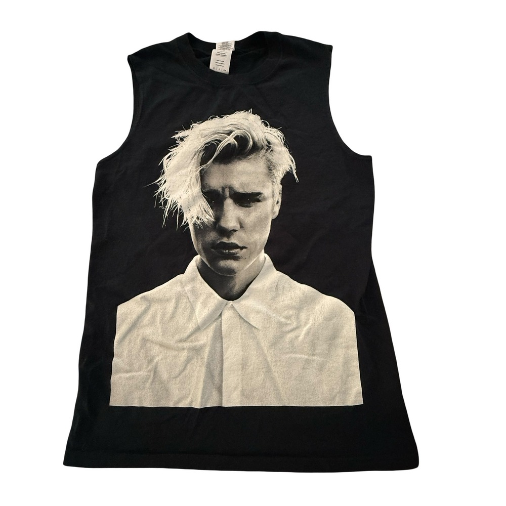 Gildan Justin Bieber Muscle Tank Small Black Graphic Purpose Tour Shirt Jersey 6